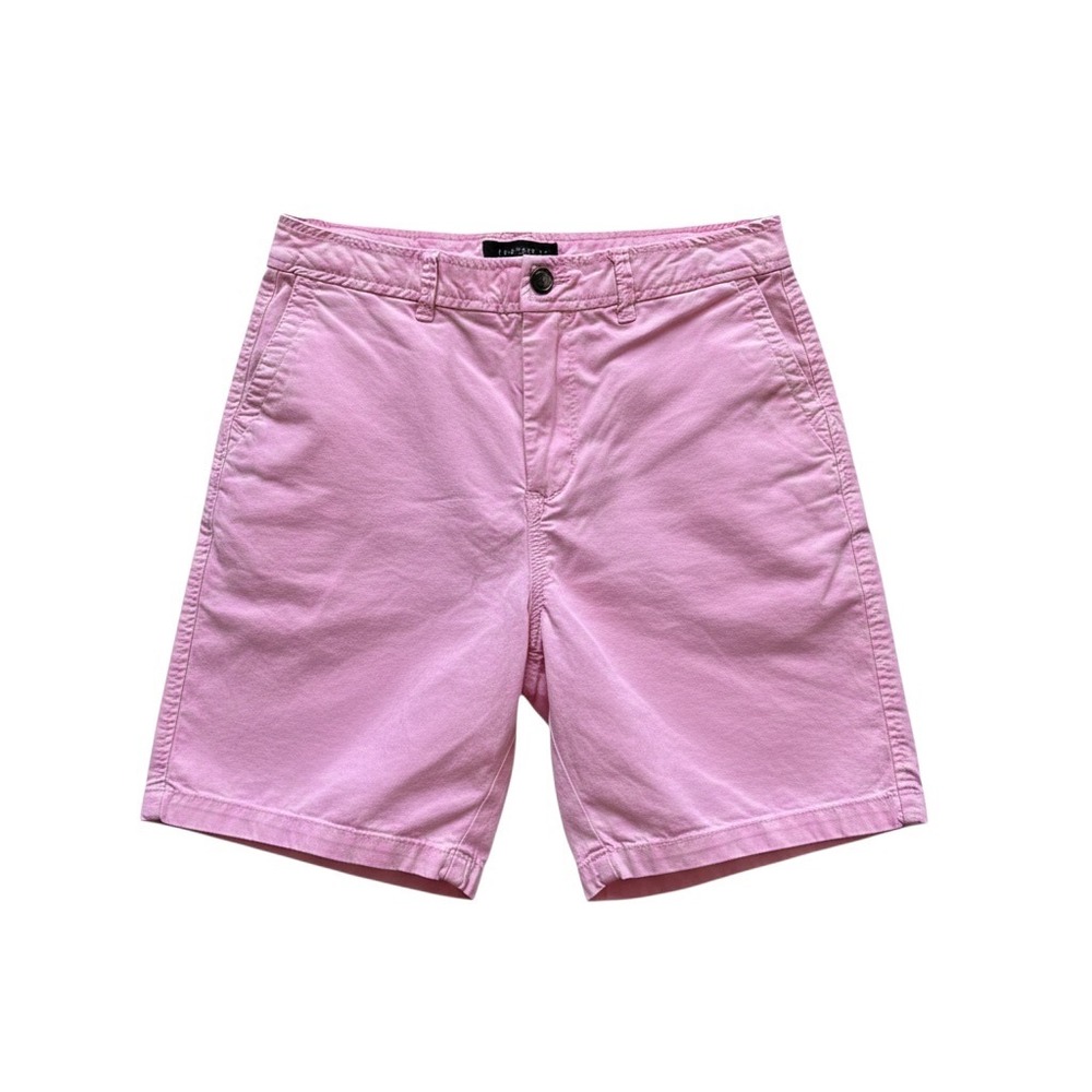 Aeropostale Mens Pink Chino Shorts 33 Stretch Cotton Flat Front Country Club